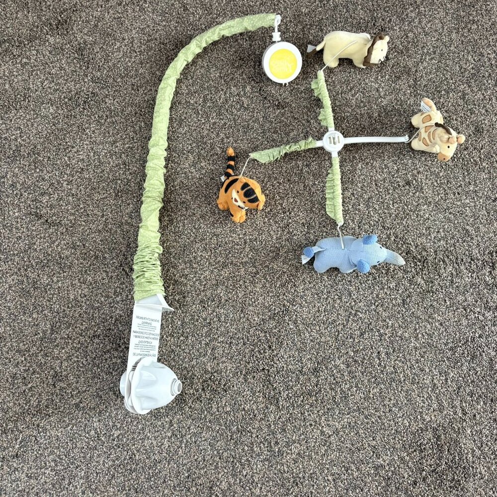 Enesco jungle themed musical mobile "Braham's Lullaby" -read description careful